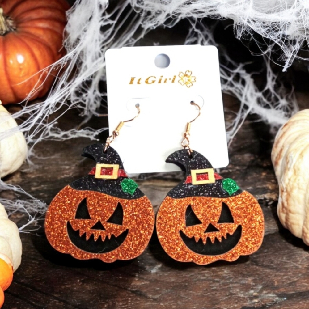 3 For $15 Halloween Pumpkin Earrings